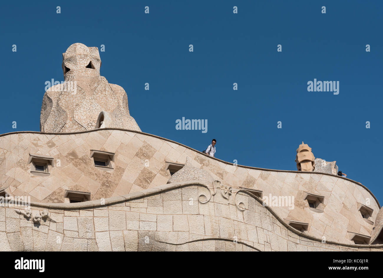 La Pedrera, Passeig de Grácia, Barcelone, Catalogne, Espagne Banque D'Images