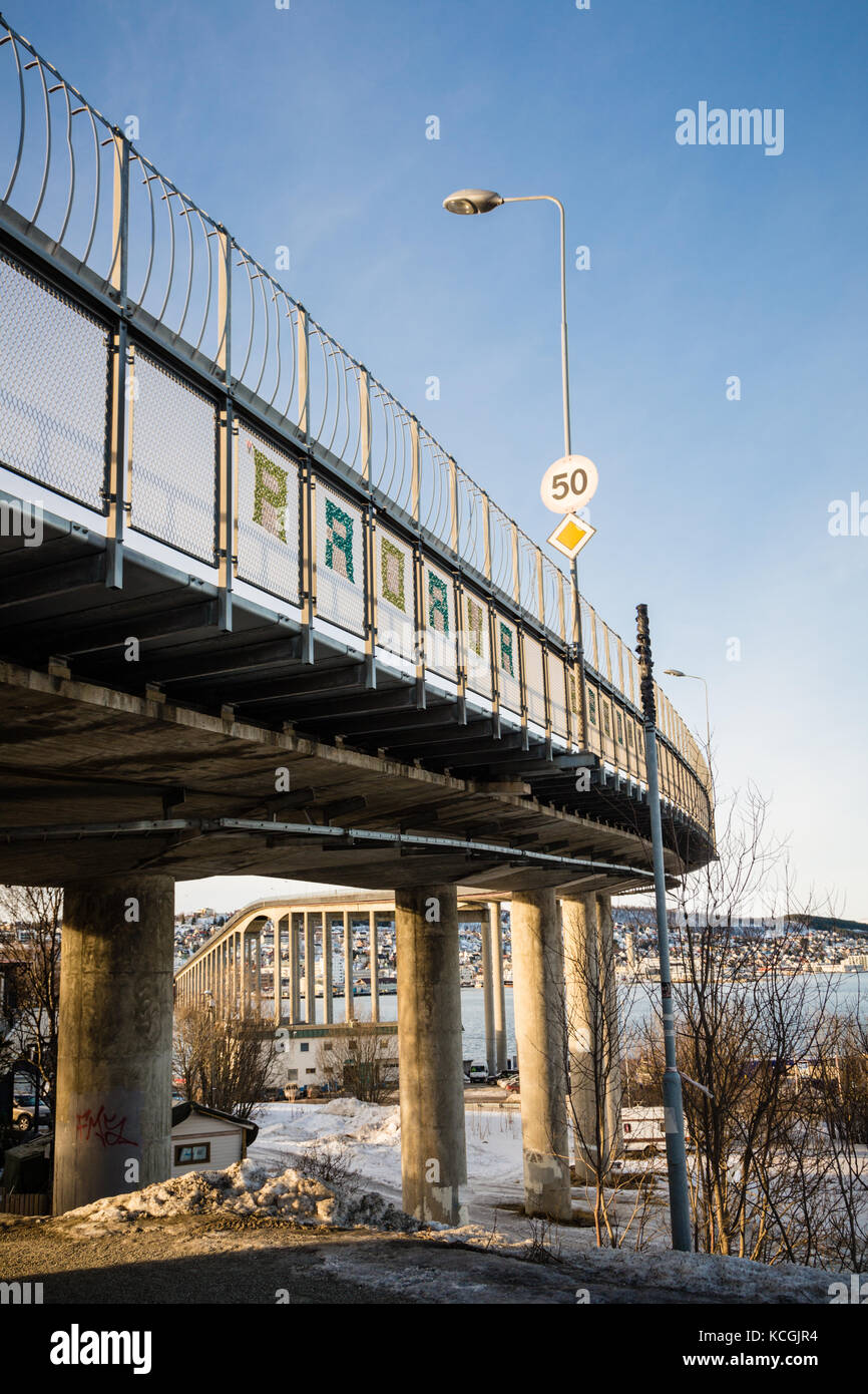 Tromso, Norvège pont Banque D'Images