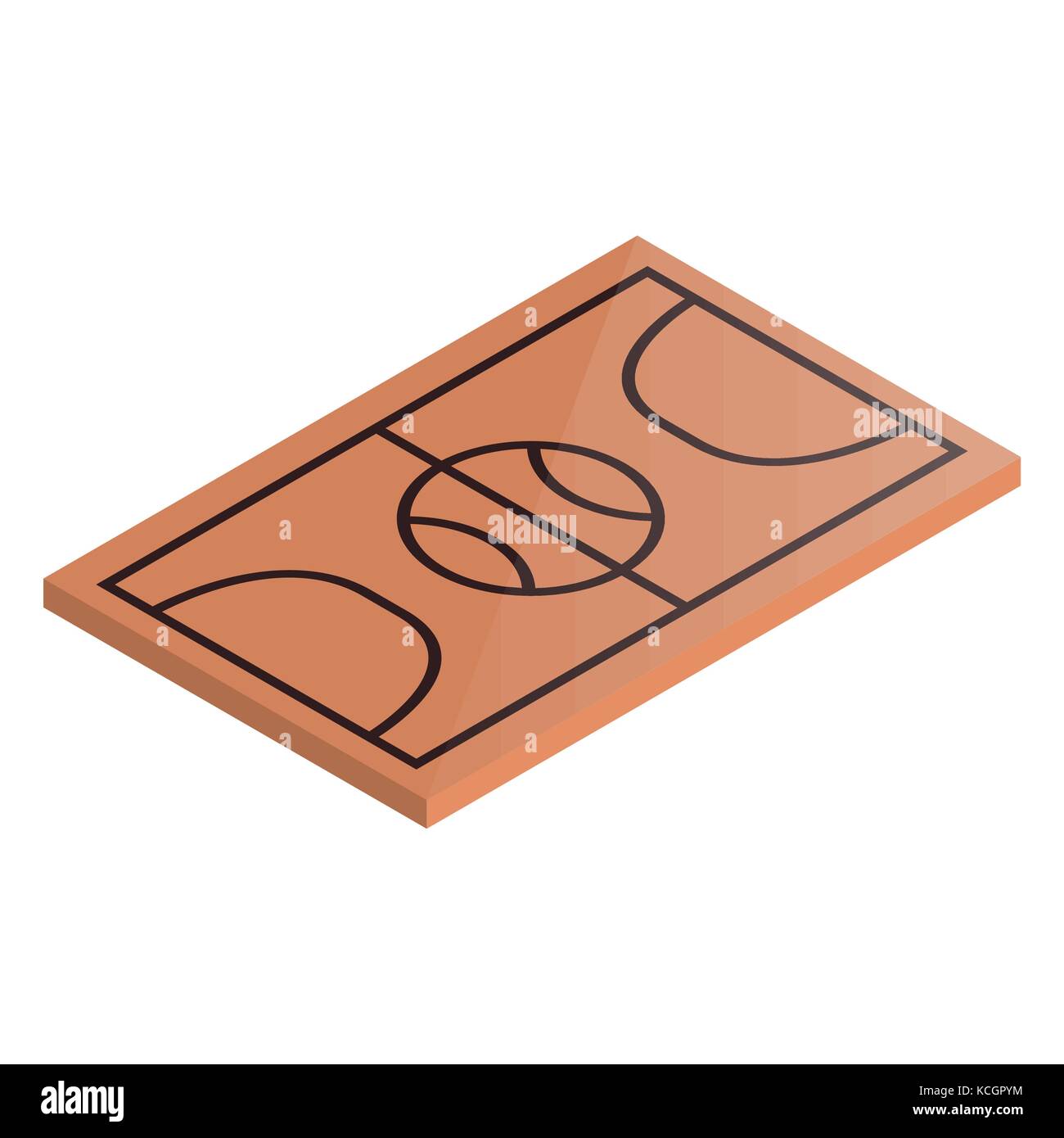 Aire de l'icône de l'élément de conception. basket-ball sports objets. télévision 3D isométrique, style vector illustration. Illustration de Vecteur