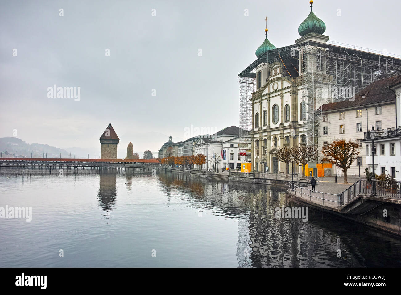 La vieille ville churchin jésuite de ville de Lucerne, Suisse Banque D'Images
