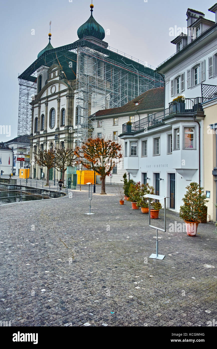 La vieille ville churchin jésuite de ville de Lucerne, Suisse Banque D'Images