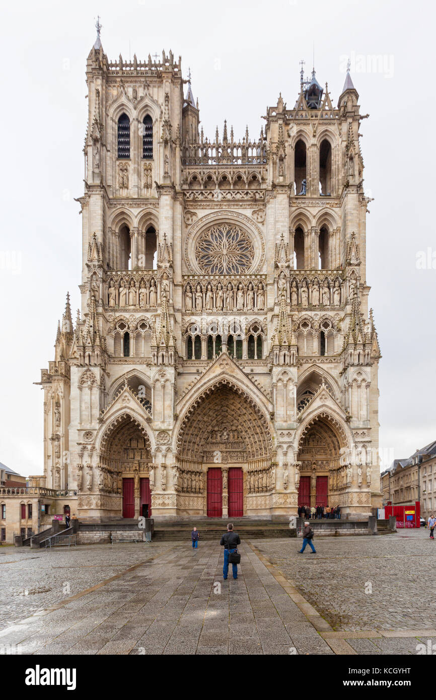 Cathédrale d'Amiens, France Banque D'Images