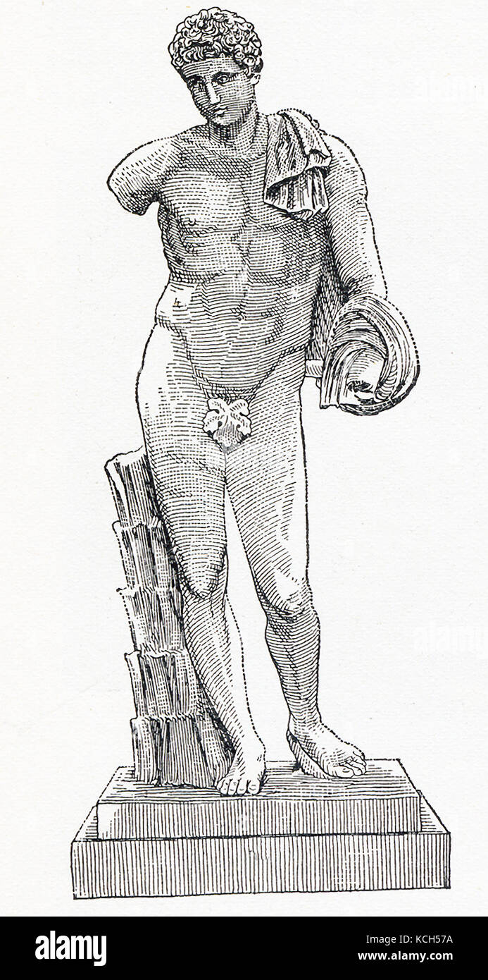 Ce dessin de 1898 est de la célèbre statue connue sous le nom de