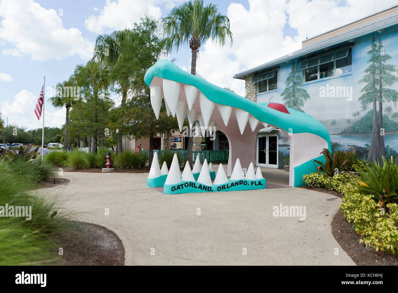 Gatorland entrée - Orlando, Floride USA Banque D'Images