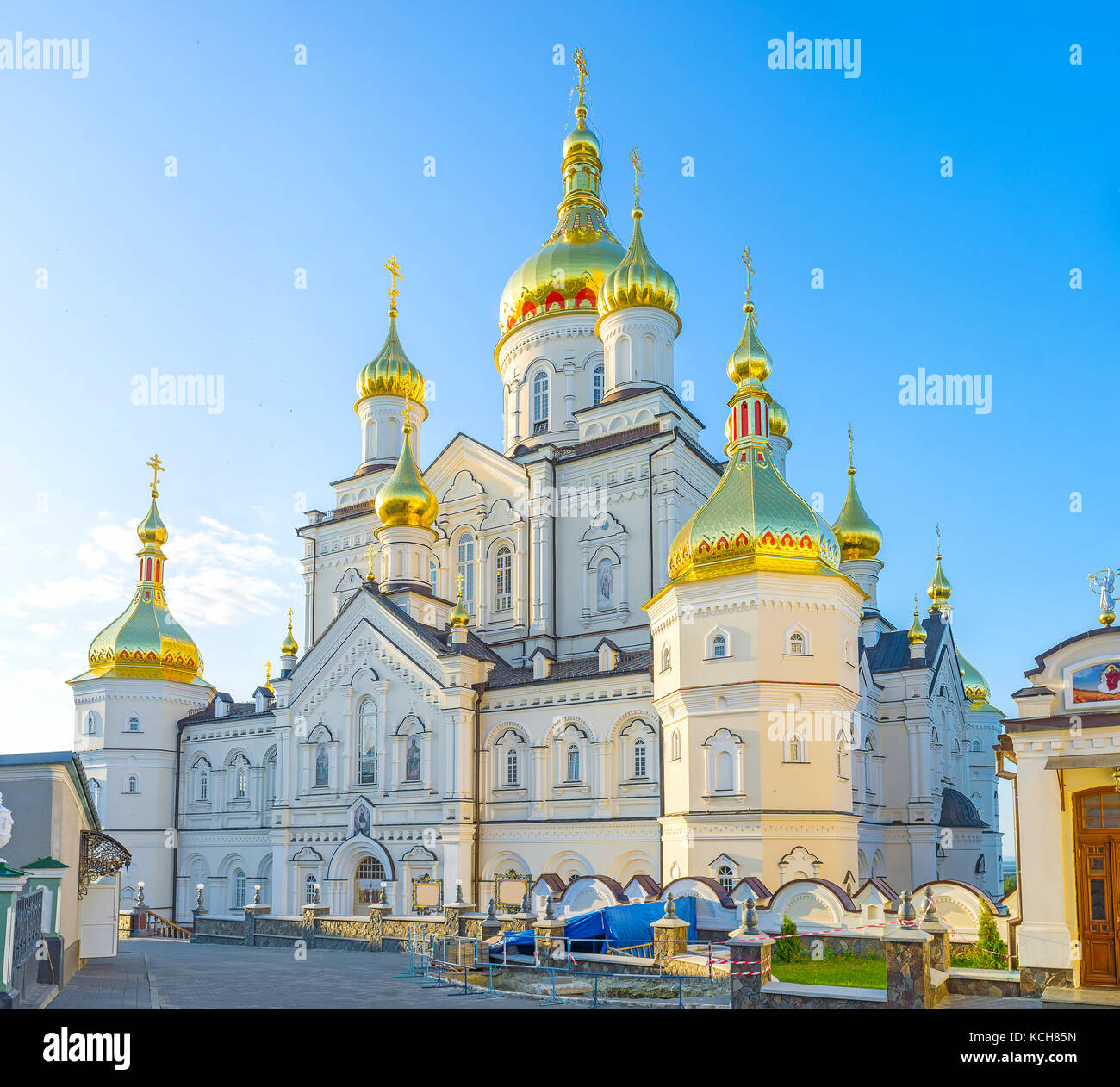 Cathédrale de la transfiguration est le plus récent et le plus beau bâtiment de pochayiv lavra, Ukraine Banque D'Images
