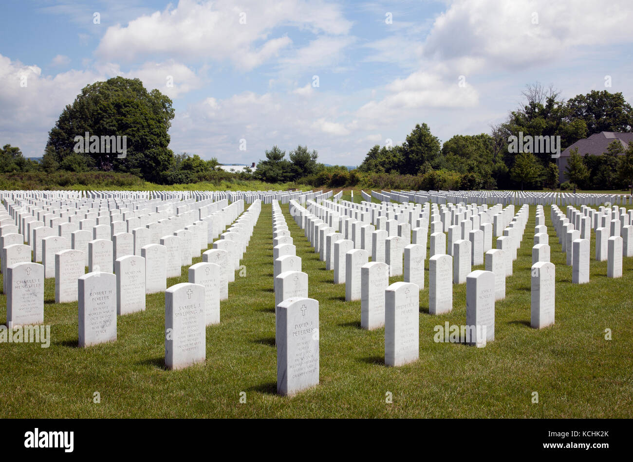 Cimetière National de Washington Crossing à Newtown, Bucks County - USA Banque D'Images