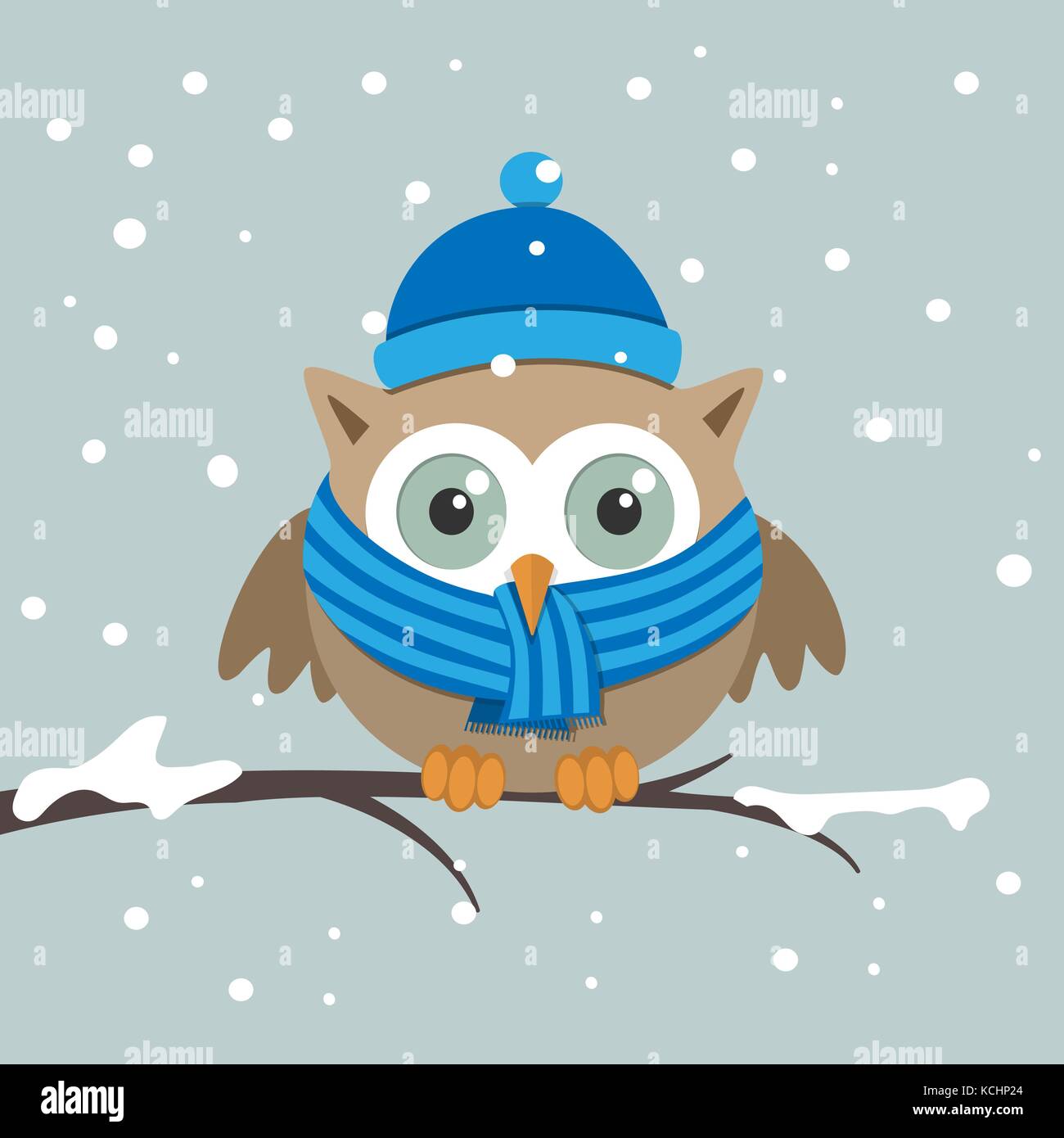 Hibou des neiges Banque d'images vectorielles - Alamy