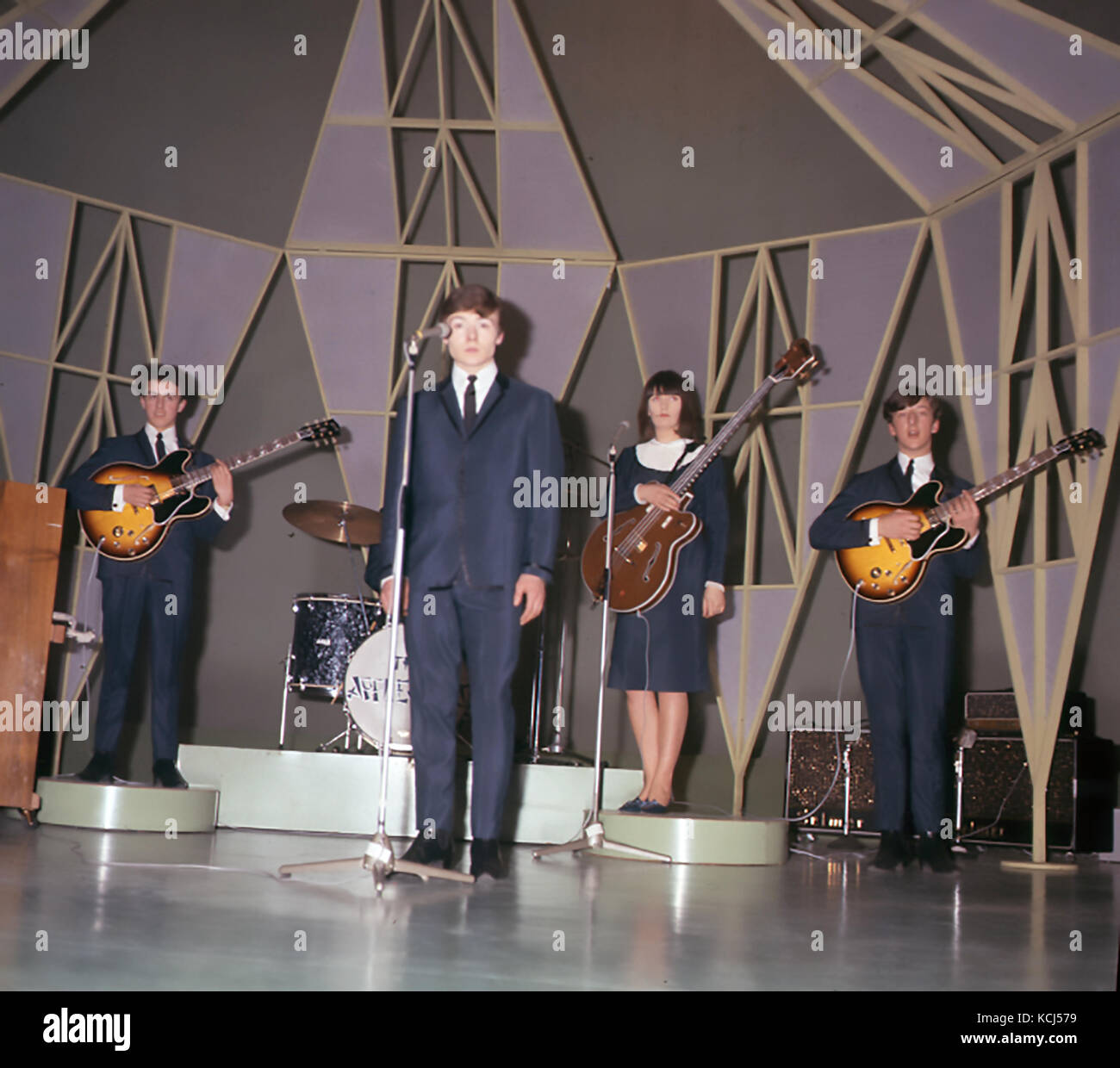 APPLEJACKS groupe pop anglais avec Megan Davies en 1964. Photo: Tony Gale Banque D'Images