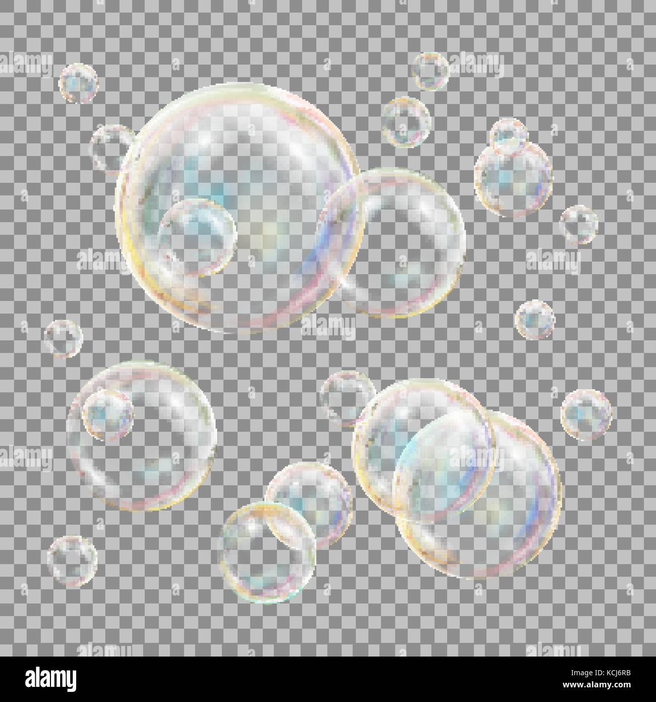 Bulles de savon 3d vector transparent boule sphère.. l'eau et la mousse.  design illustration isolé Image Vectorielle Stock - Alamy