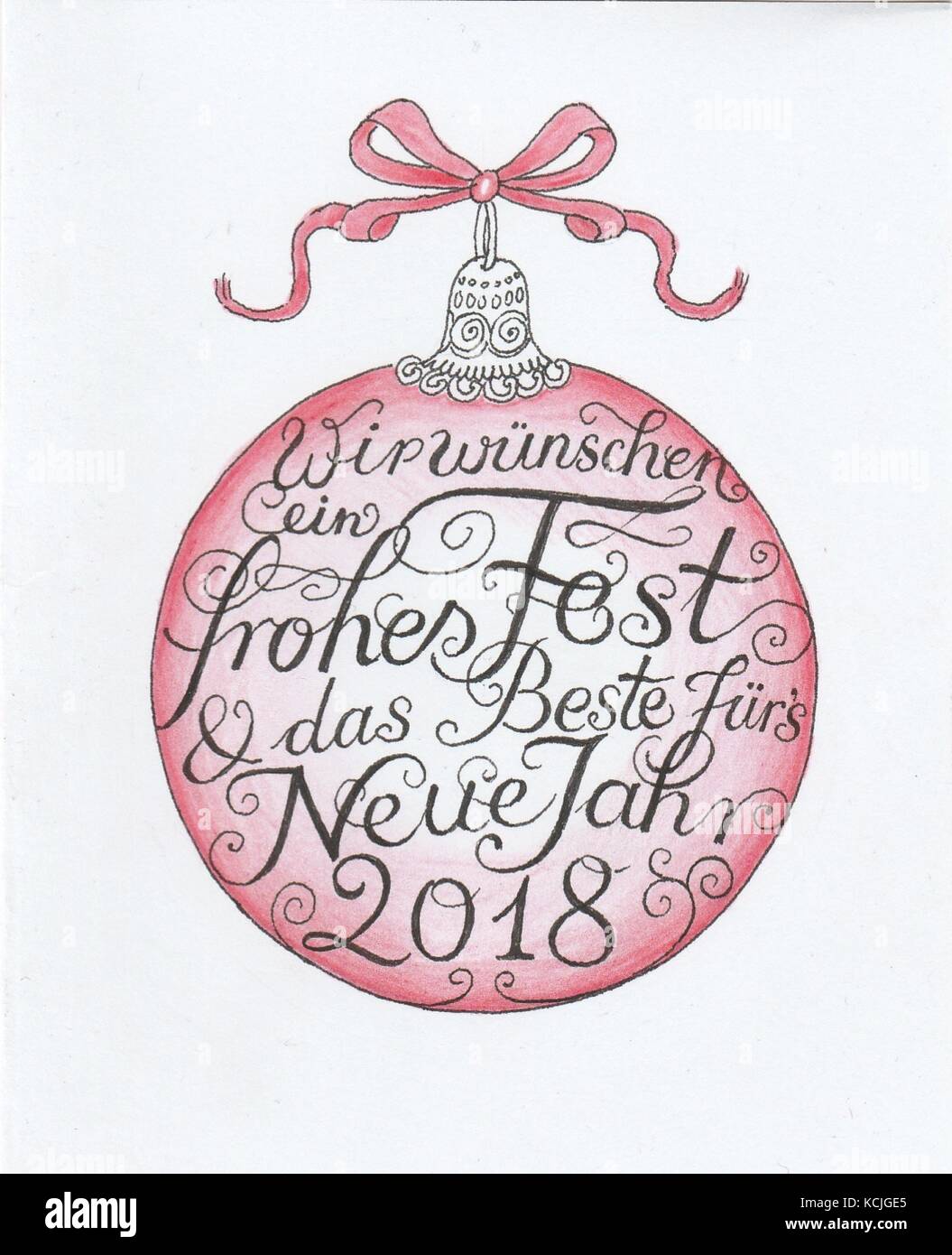 Noël Kugel 2018 Illustration de Vecteur