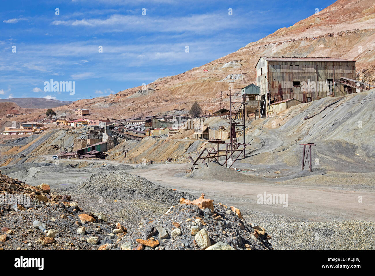 Exploitation minière de la mine d'argent sur le Cerro Rico de Potosi, Tomás Frías, Bolivie Banque D'Images