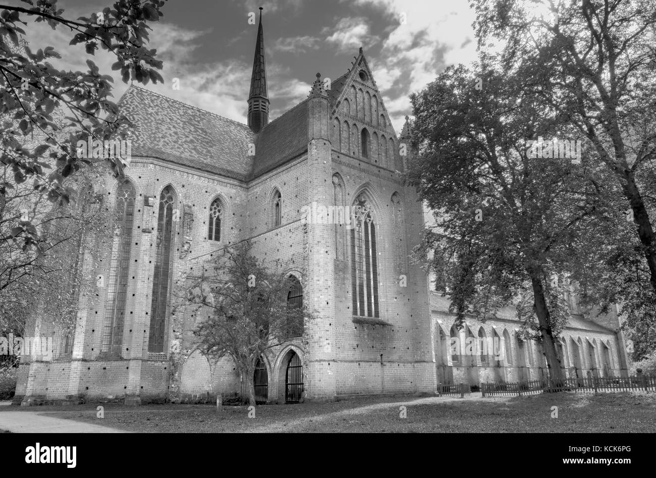 Monastère de Chorin - Kloster Chorin - monochrome Banque D'Images