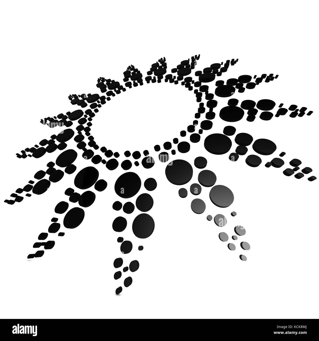 Motif de cercles noirs avec l'image hi-res rendus d'art qui pourrait être utilisé pour toute la conception graphique. Banque D'Images