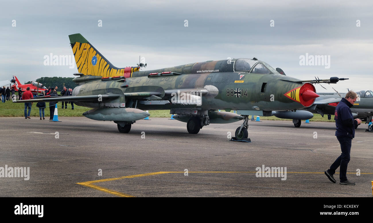 Sukhoi Su-22 Fitter aile Swing. Banque D'Images