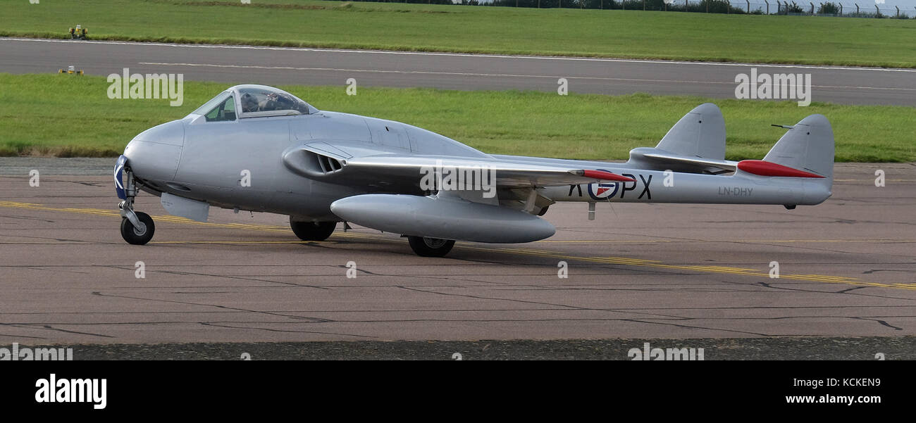 De Havilland Vampire, mono et de chasseurs à réaction de siège. Banque D'Images