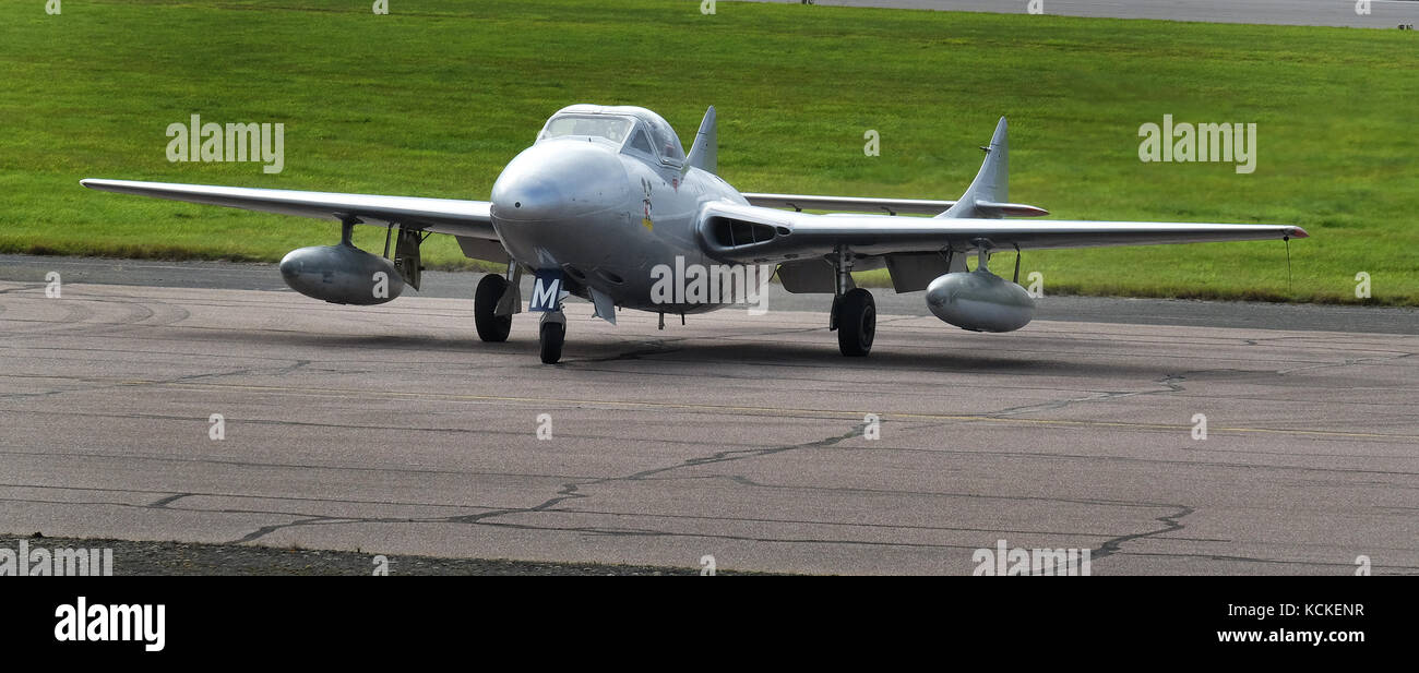 De Havilland Vampire, mono et de chasseurs à réaction de siège. Banque D'Images