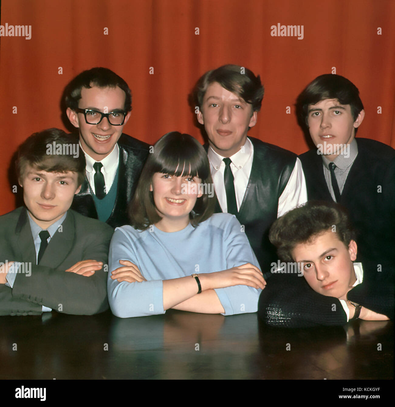 Le groupe pop APPLEJACKS UK avec Megan Davies en 1964. Photo Tony Gale Banque D'Images