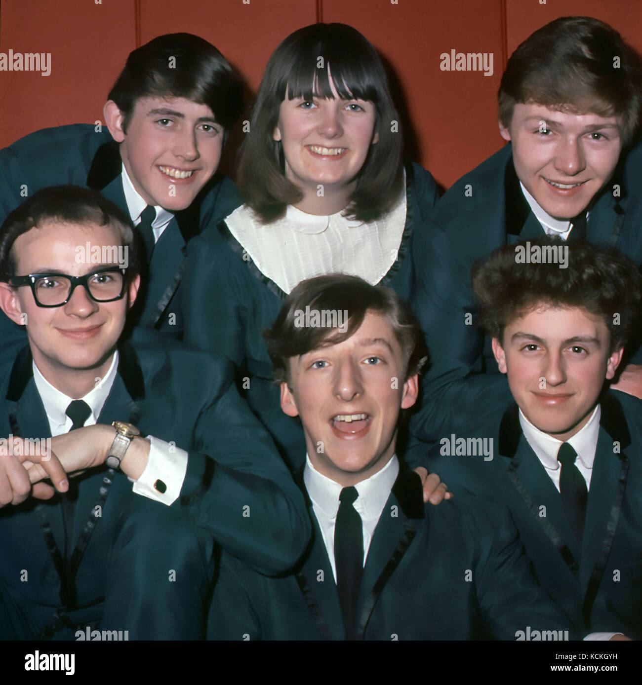Le groupe pop APPLEJACKS UK avec Megan Davies en 1964. Photo Tony Gale Banque D'Images