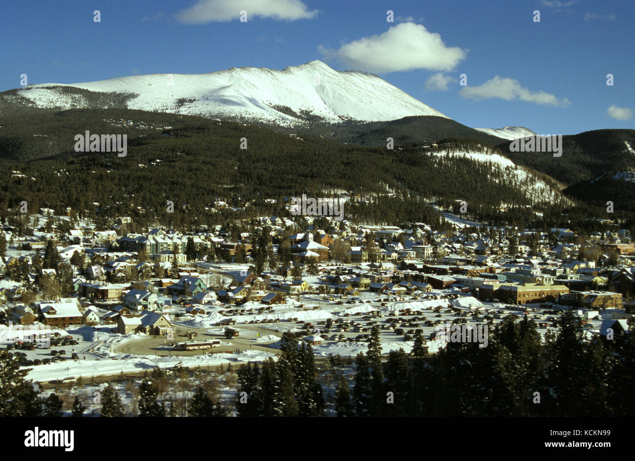 Ville de Breckenridge, montagnes Rocheuses, comté de Summit, Colorado, États-Unis Banque D'Images