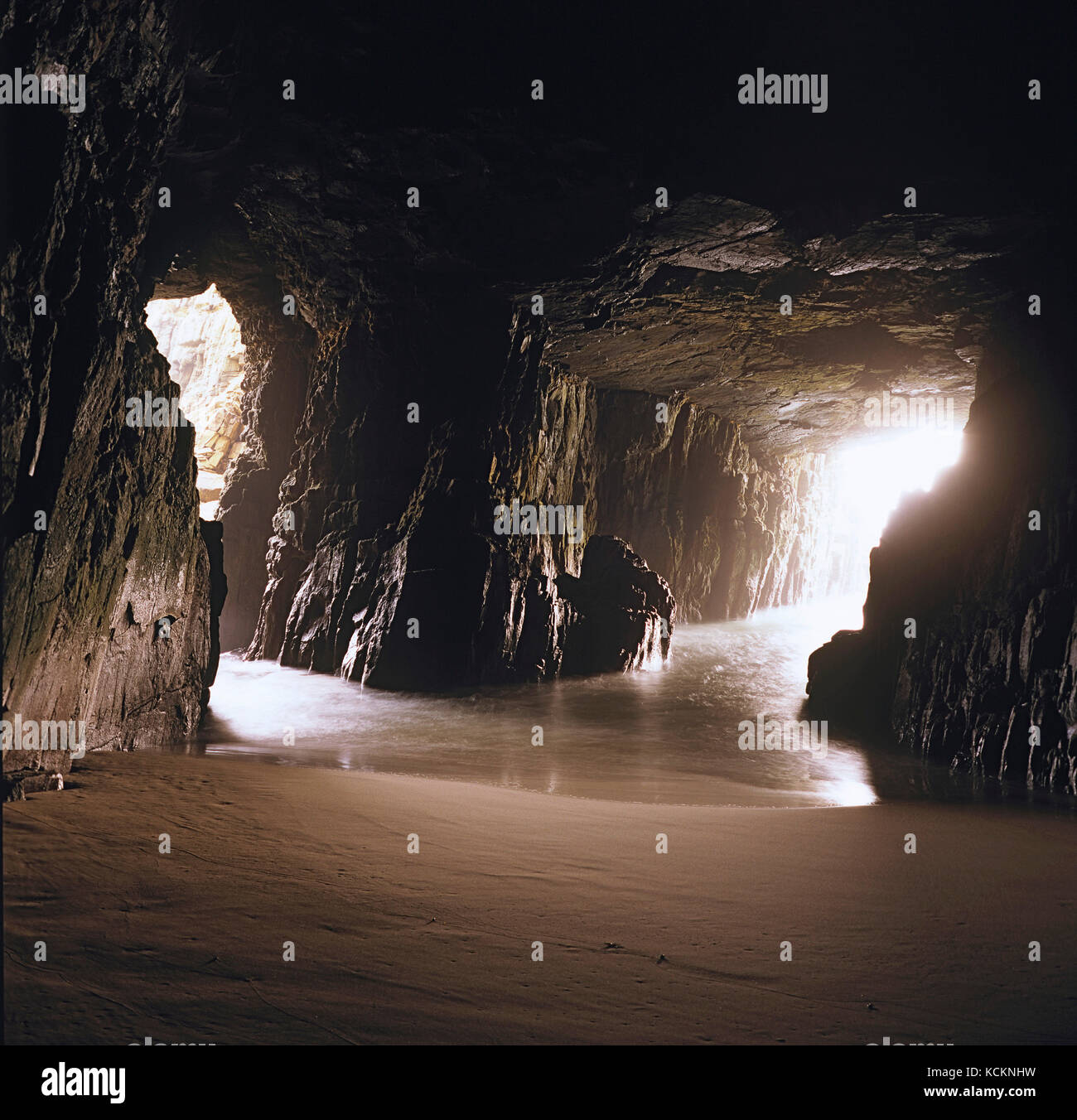 Remarkable Cave, une grotte marine érodée dans le parc national de Tasman doleriate, Tasman Peninsula, Tasmanie, Australie Banque D'Images
