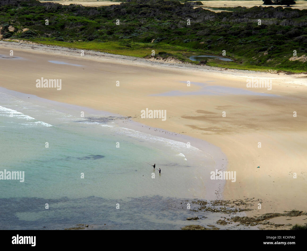 Plage de Badger. Parc national de Narawntapu, nord de la Tasmanie, Australie Banque D'Images