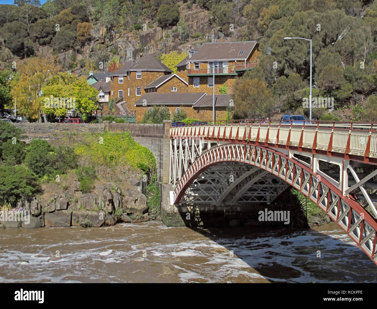 Kings Bridge, 1863 et 1903, au-dessus de la rivière South Esk. Launceston, Tasmanie, Australie Banque D'Images