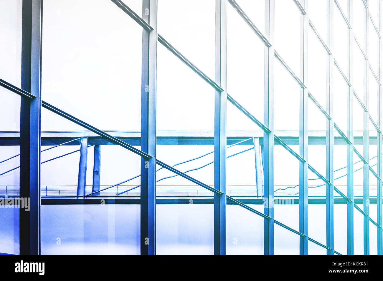 Façade en verre d'extérieur de bâtiment de bureau , abstrait architecture Banque D'Images