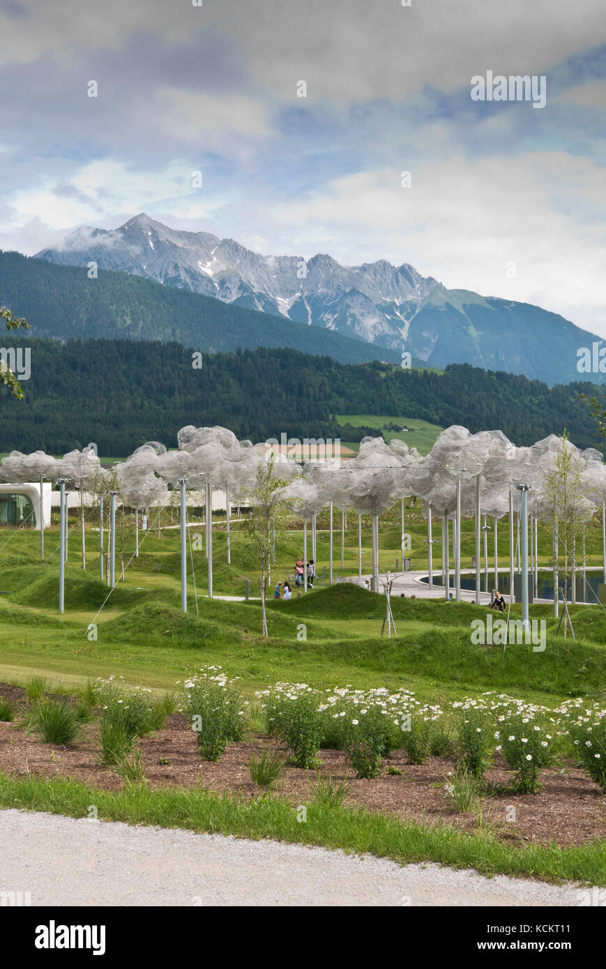 Le nuage de cristal Swarovski crystal garden à l univers, wattens, en autriche Banque D'Images