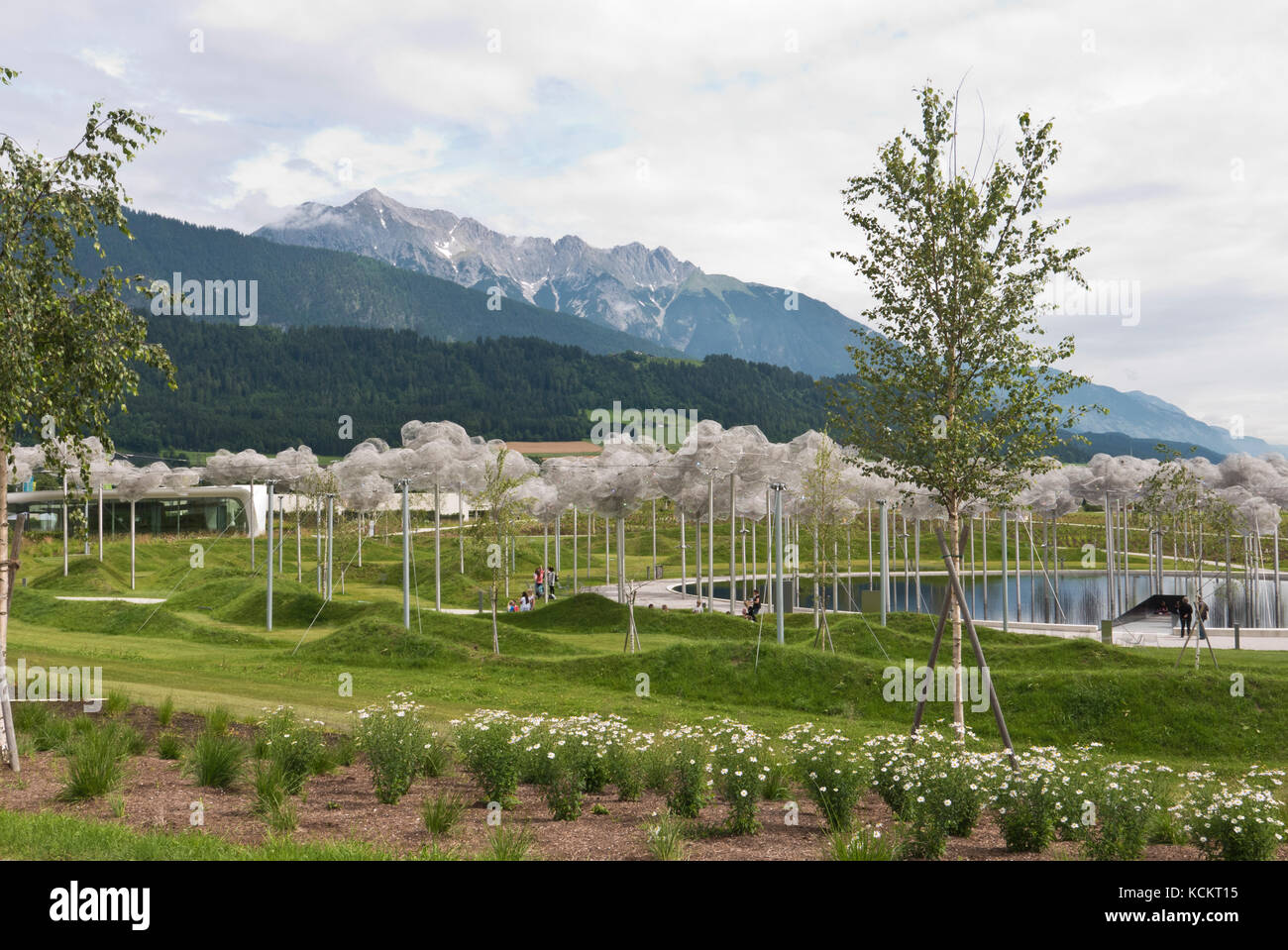 Le nuage de cristal Swarovski crystal garden à l univers, wattens, en autriche Banque D'Images