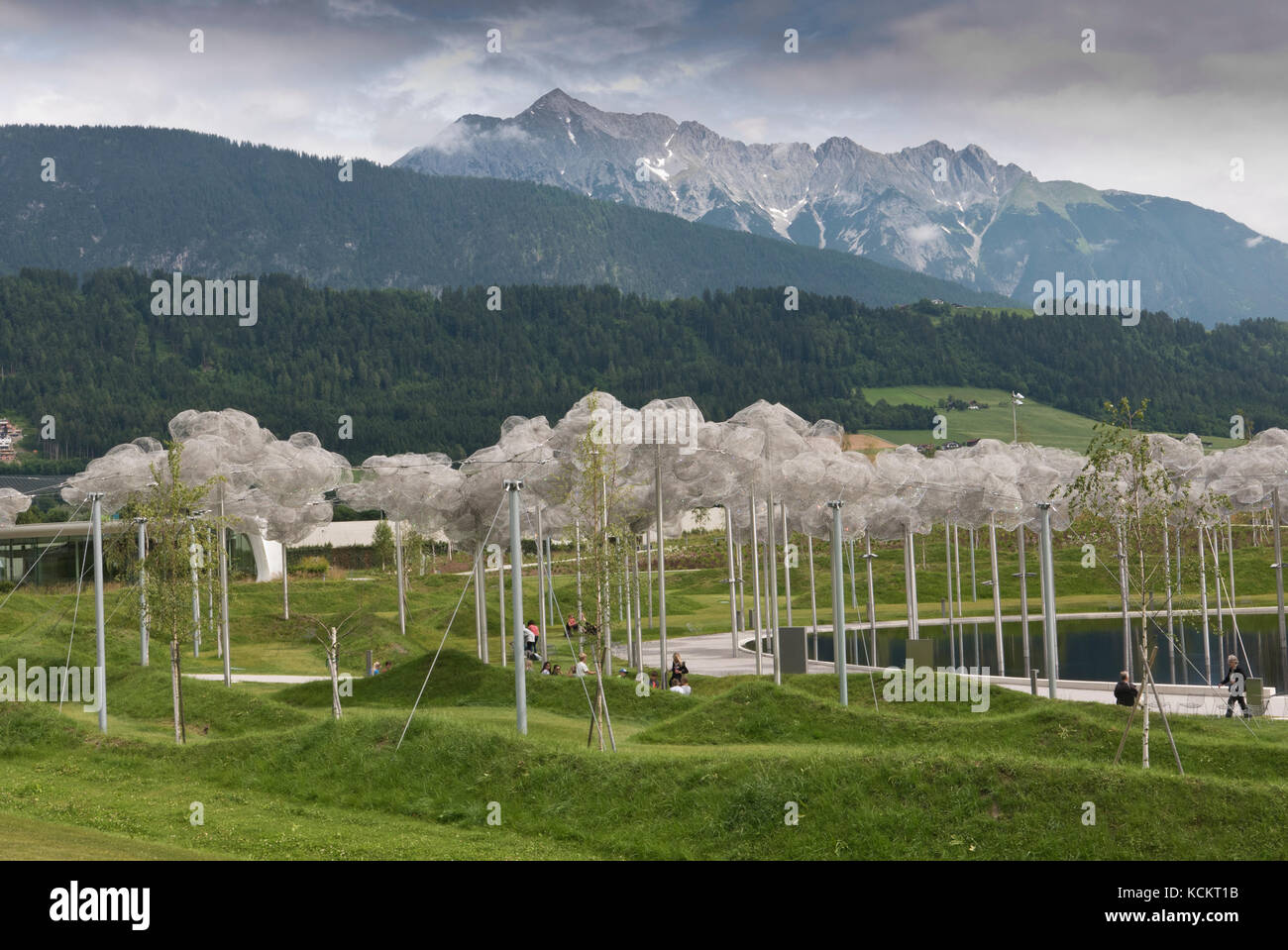 Le nuage de cristal Swarovski crystal garden à l univers, wattens, en autriche Banque D'Images