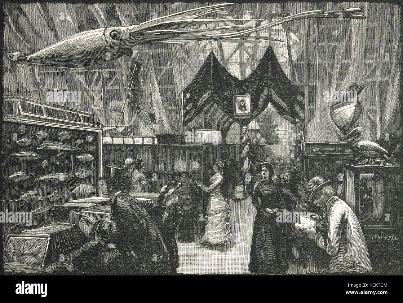 Cour des États-Unis à l'exposition internationale des pêches de 1883, Banque D'Images