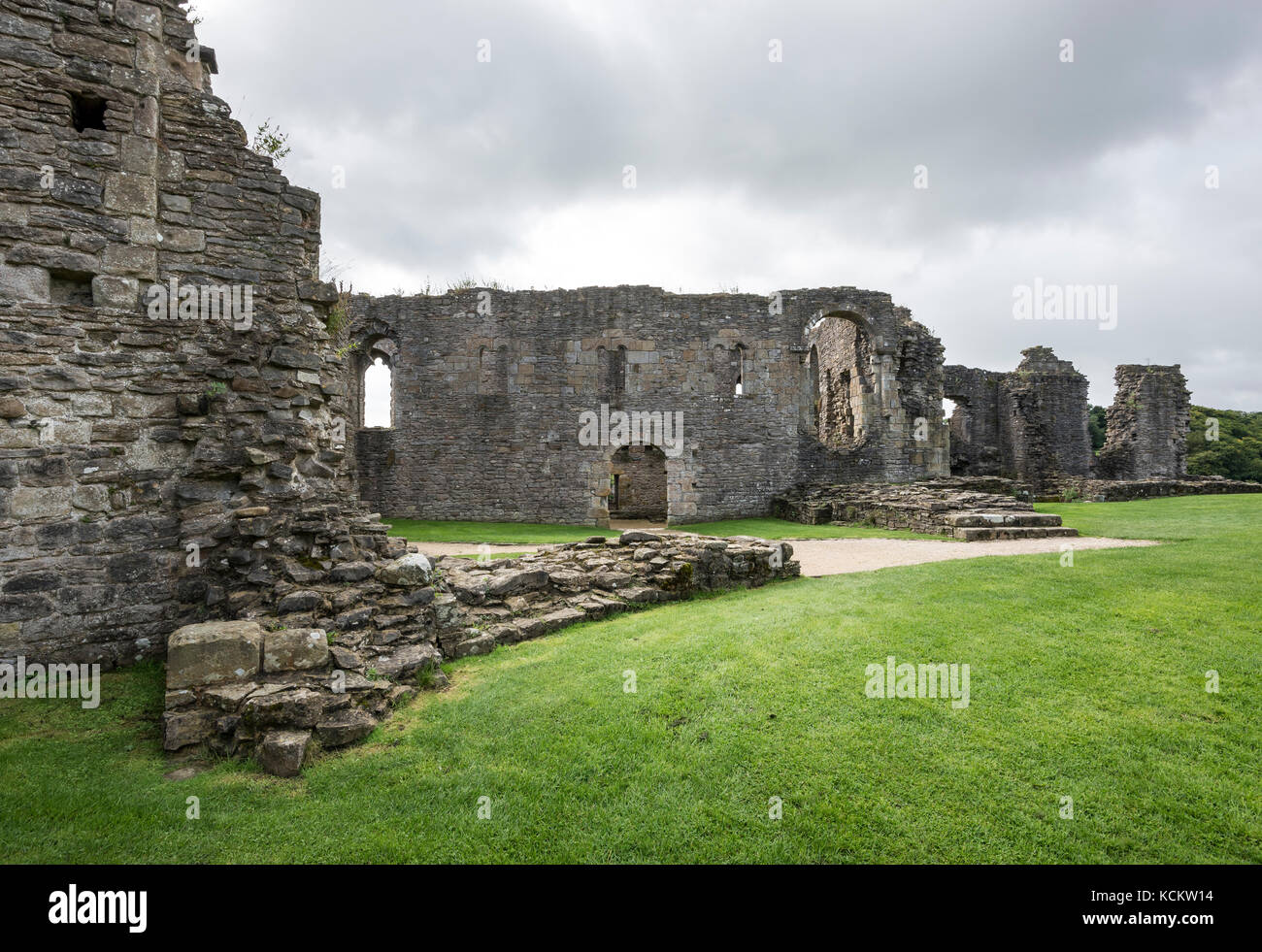 Ruines du château de Richmond, North Yorkshire, Angleterre. Banque D'Images