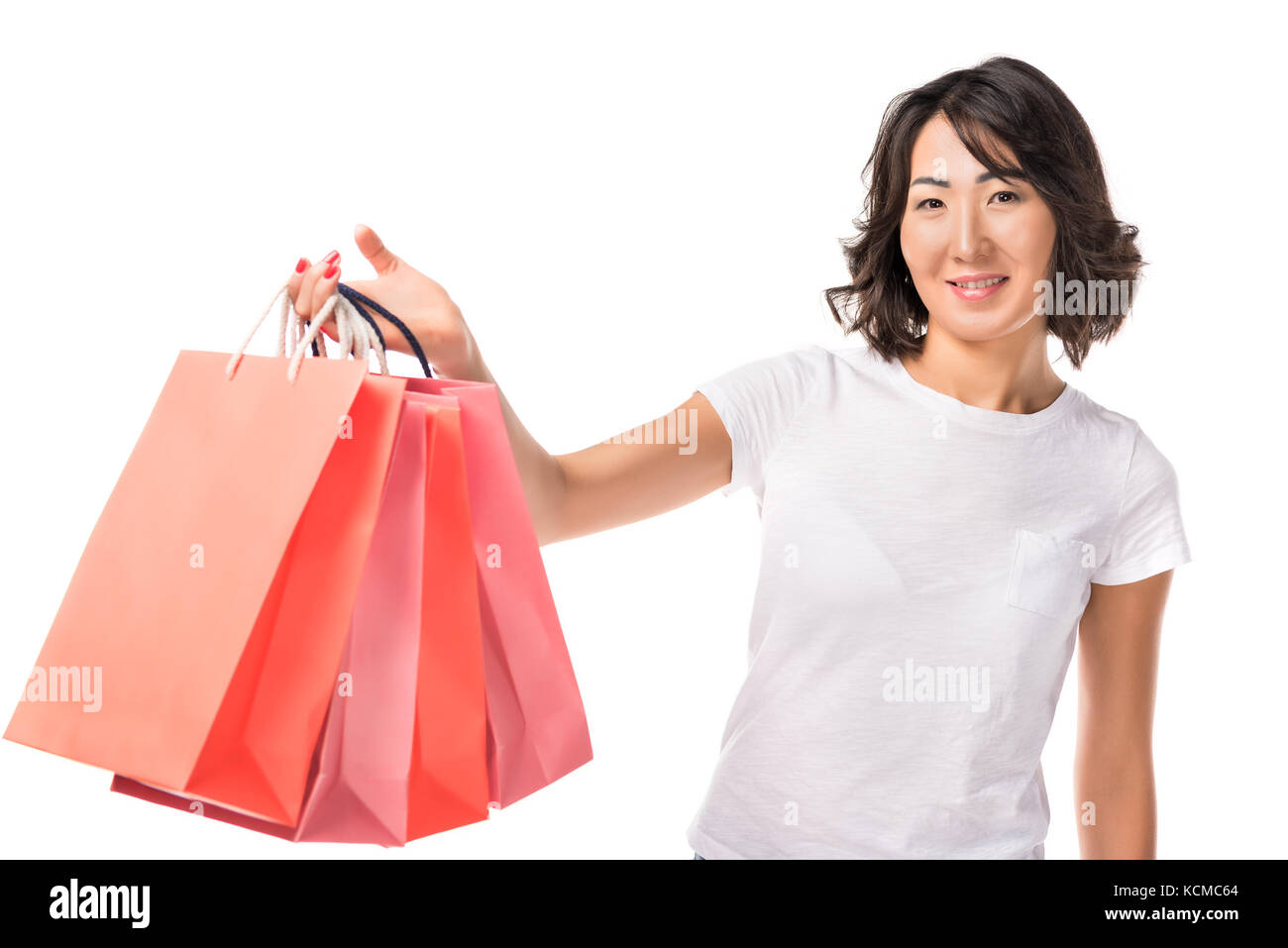 Woman with shopping bags Banque D'Images