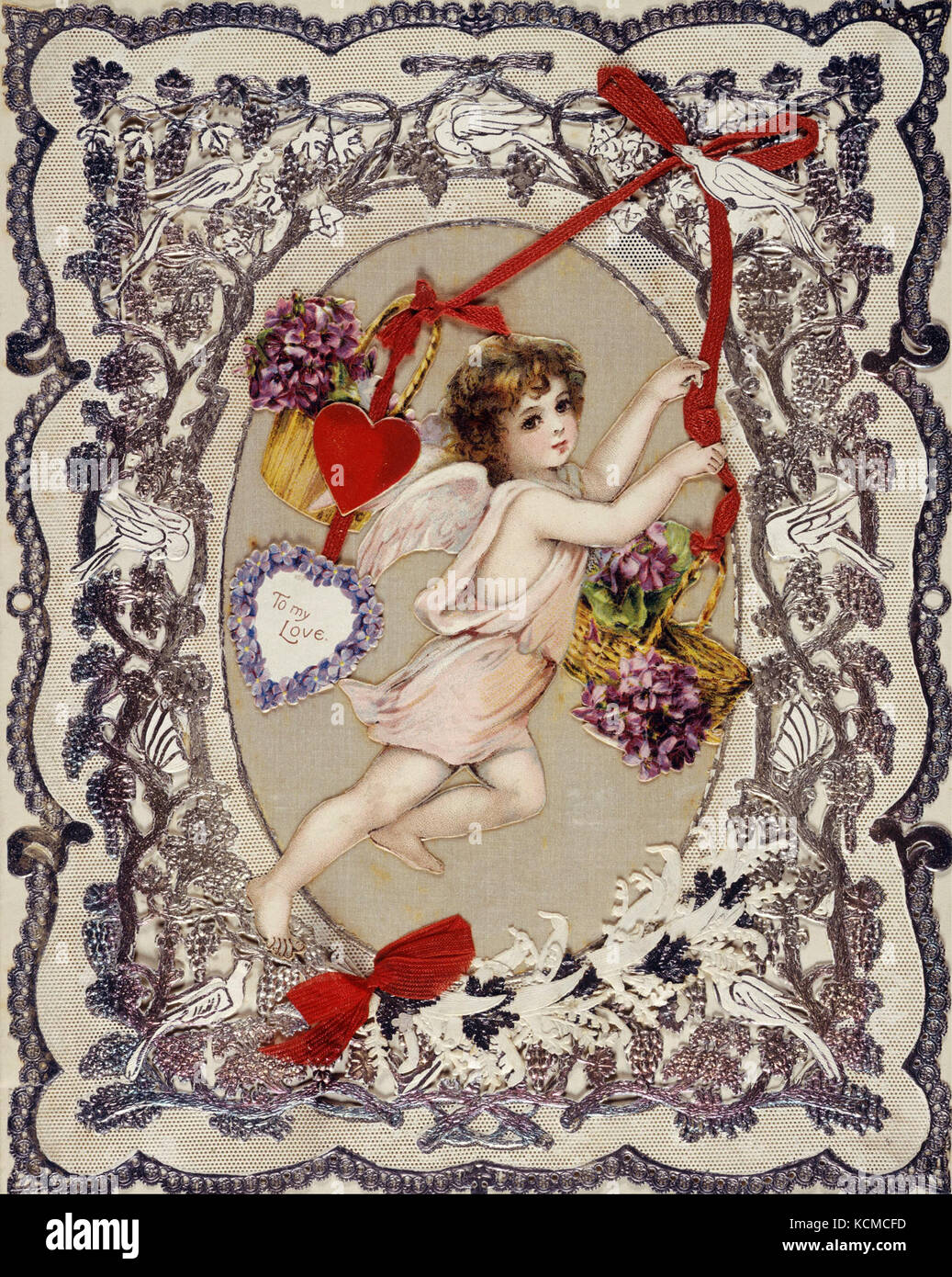 Carte ; carte de la Saint-Valentin Banque D'Images