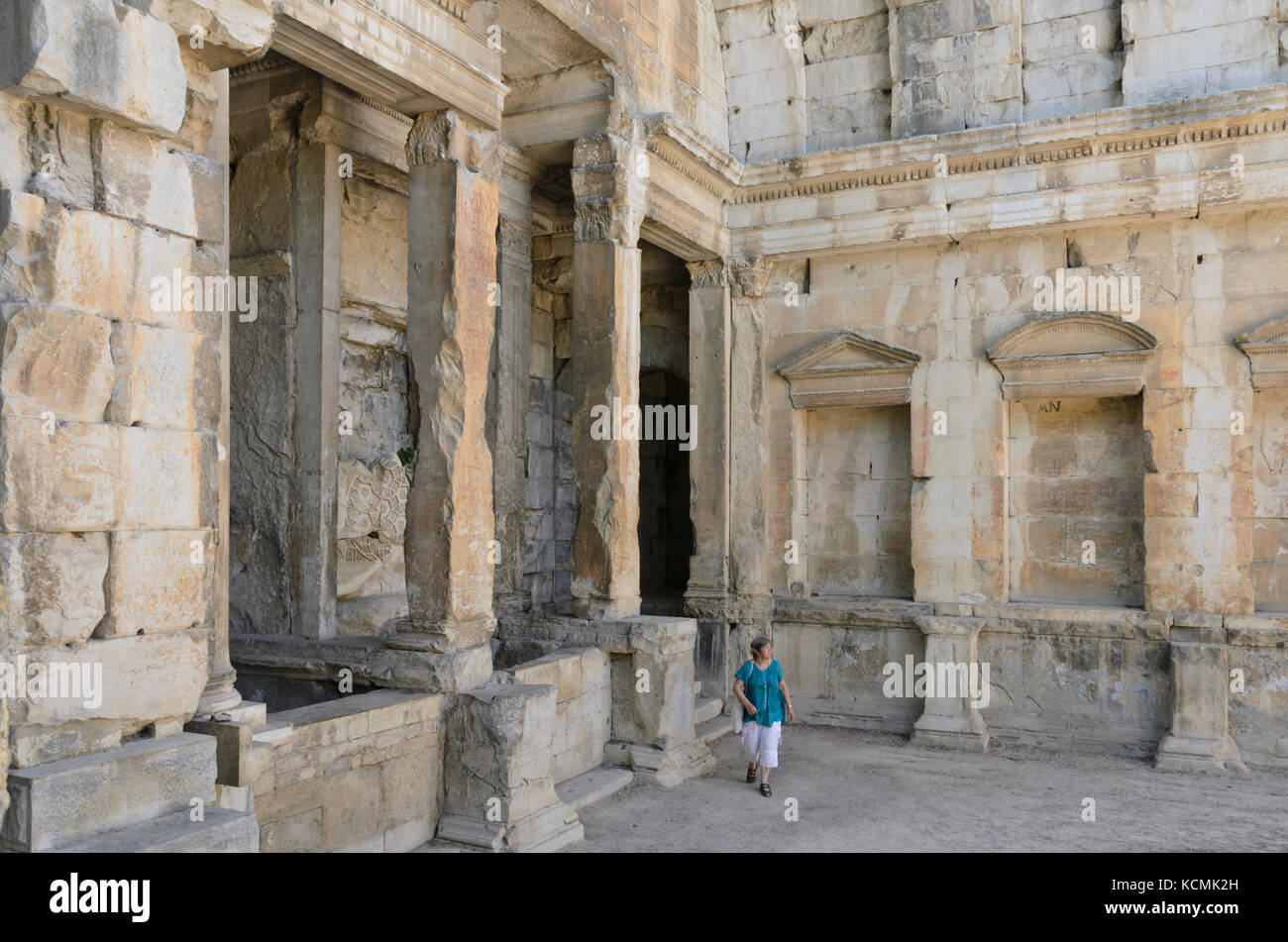 Temple de Diane, jardins de la fontaine, Nîmes, france Banque D'Images