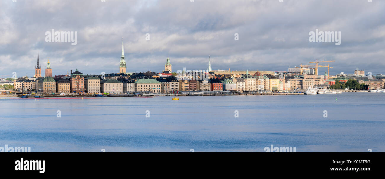Panorama de Gamla Stan à Stockholm, Suède Banque D'Images