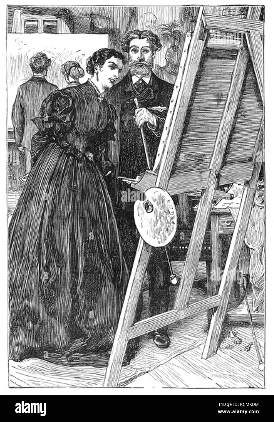 Dessin d'un peintre Banque D'Images