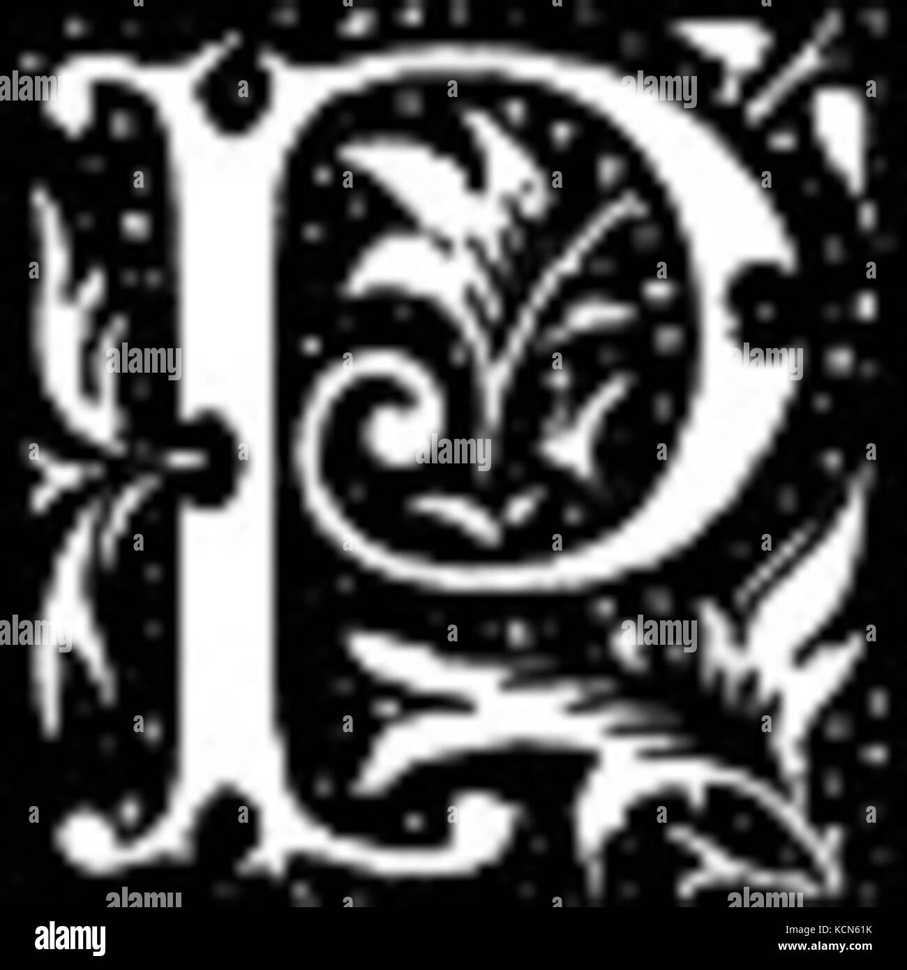 Lettrine Lettre P Banque D'Images