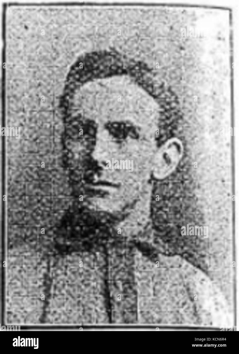 Un portrait de Fred Wheldon Dart, un footballeur anglais, de la saison 1898-99, Small Heath FC. Banque D'Images