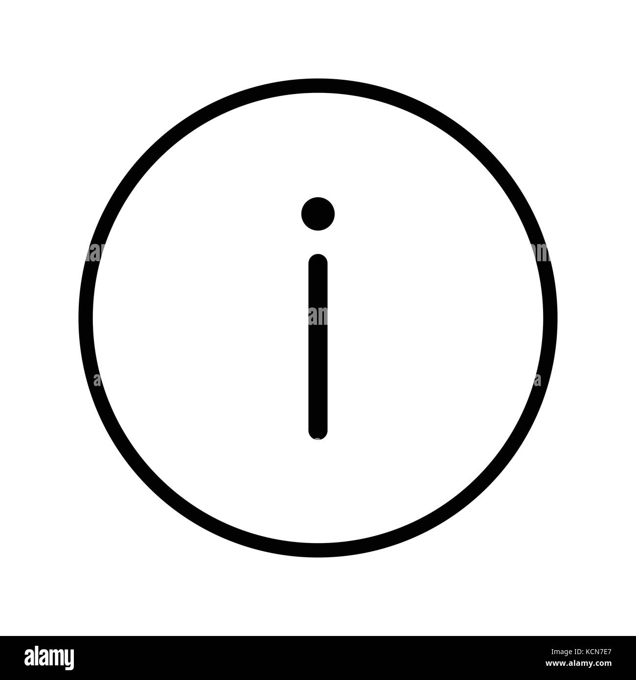 Vecteur d'info inscrivez-vous à l'icône de la ligne du cercle, symbole iconique dans un cercle, sur fond blanc. Vector design iconique. Illustration de Vecteur