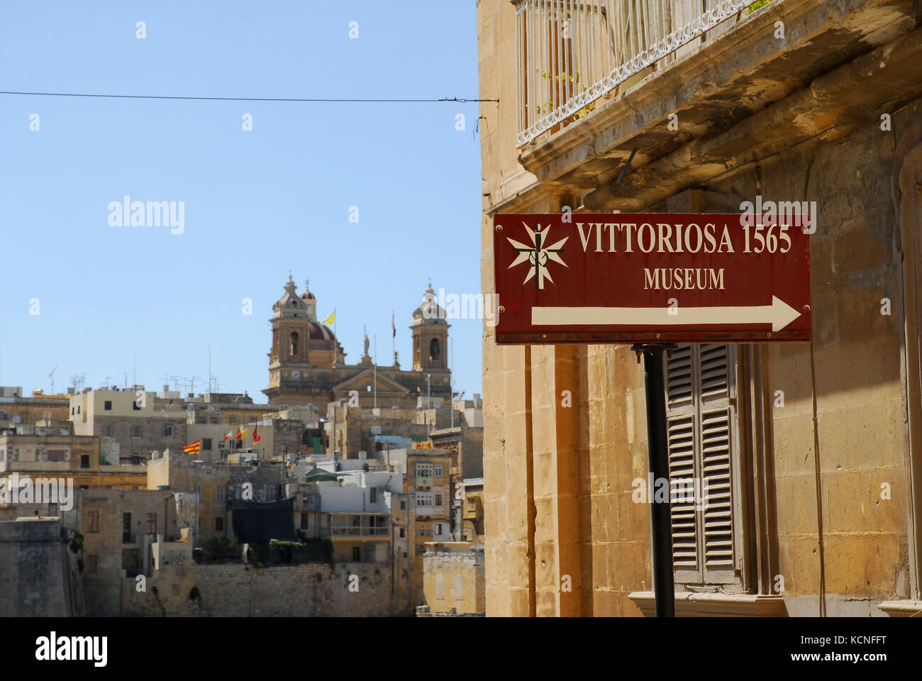 MALTE-SEPTEMBRE 5: Rue à Vittoriosa ( aka Birgu ), une des trois villes de Malte, le 5,2007 septembre. Banque D'Images