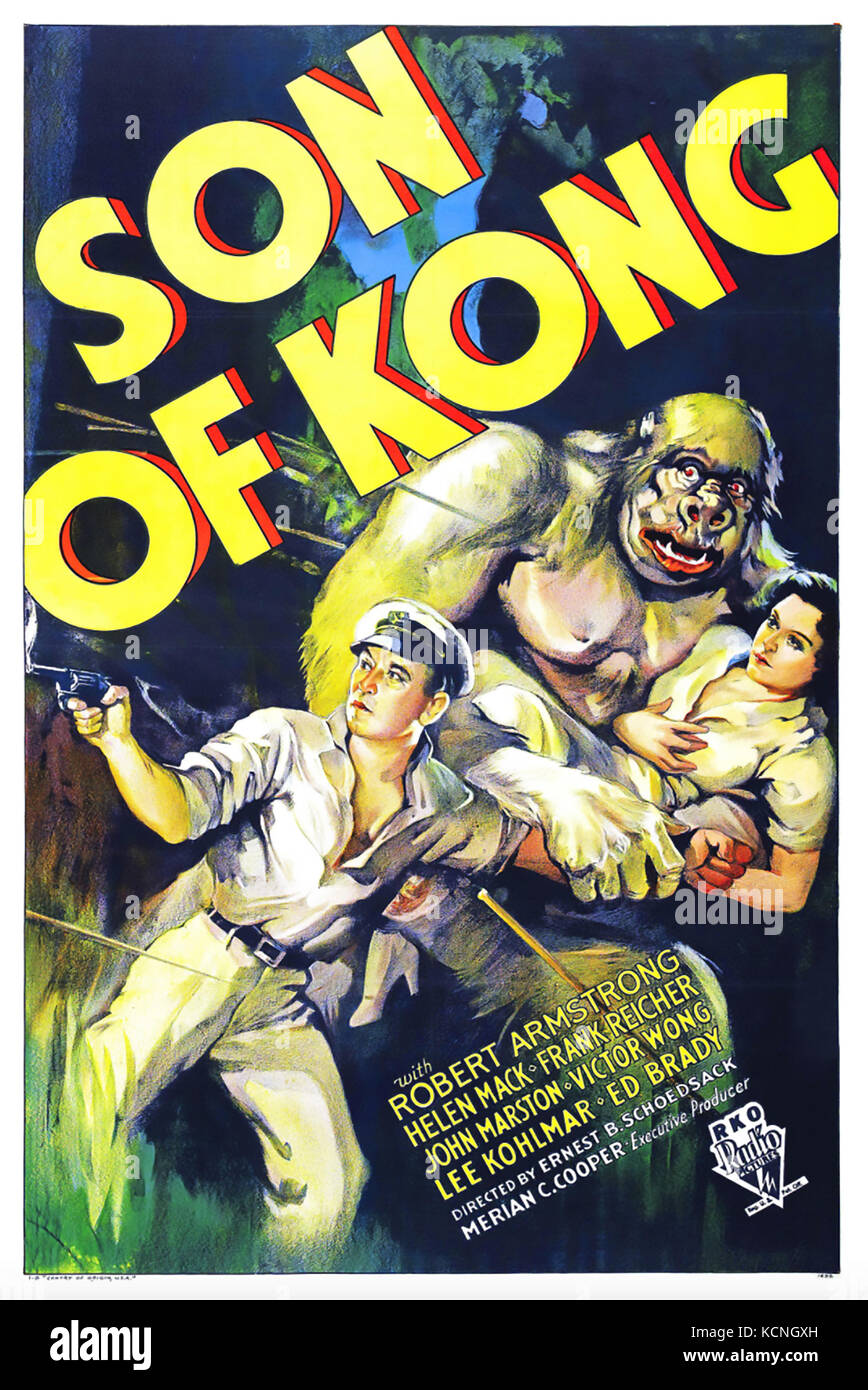 Fils DE KONG 1933 RKO radio Pictures film avec Robert Armstrong et Helen Mack Banque D'Images