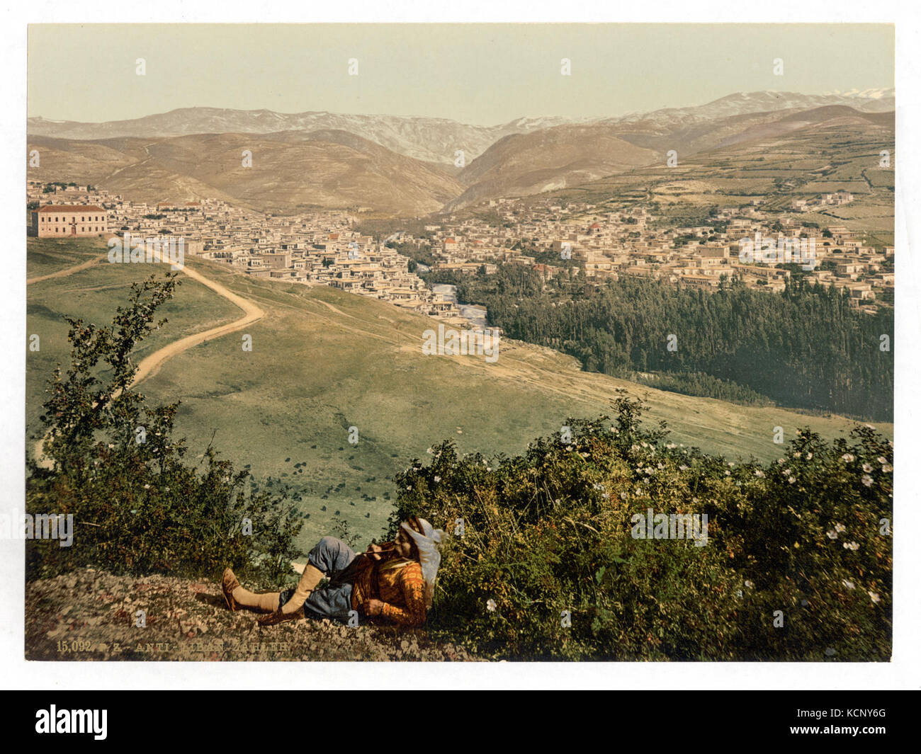 Vue générale, Zahlé, Terre Sainte, (c.-à-d., Zahlah, Liban) RCAC2002725064 Banque D'Images