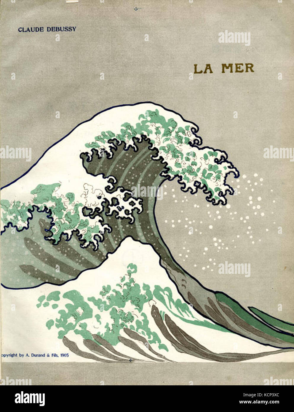 Debussy La Mer La grande vague d'Hokusai de Kanaga Banque D'Images