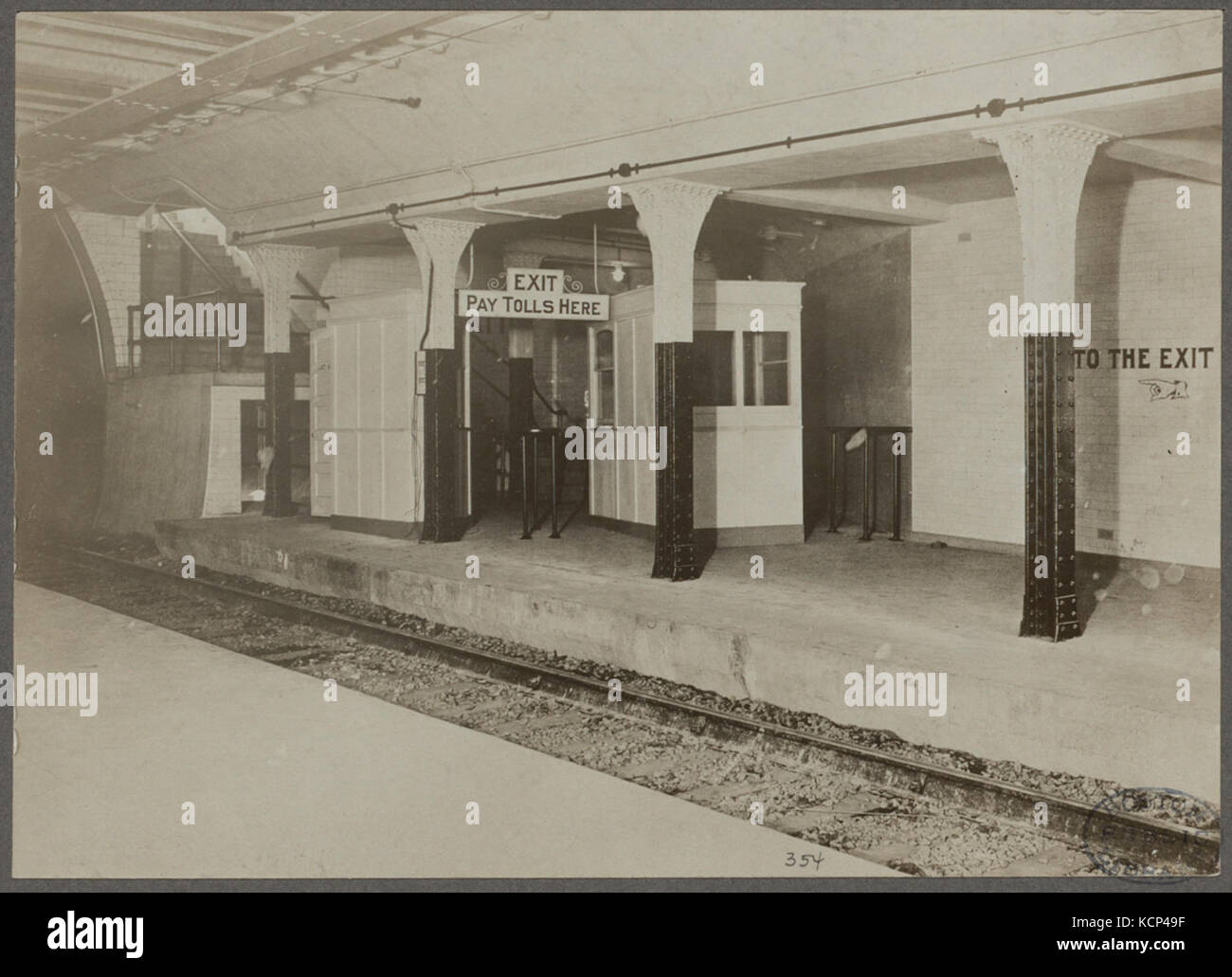 East Boston Tunnel sous Old State House, vers 1903 Banque D'Images