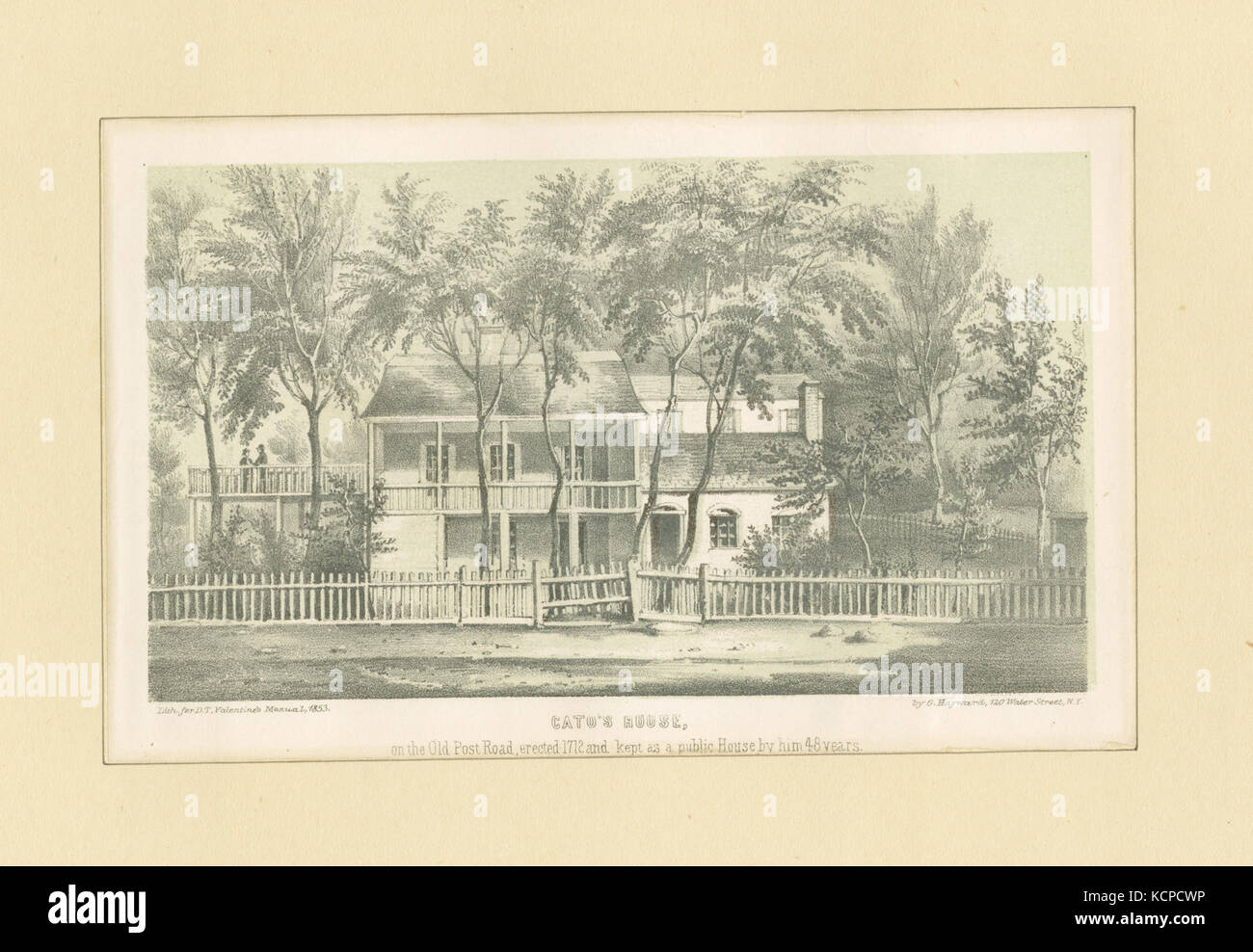 Cato's house sur l'ancienne route de poste, érigée en 1712 et conservés comme un public house par lui 48 ans (NYPL b13476048 422110) Banque D'Images