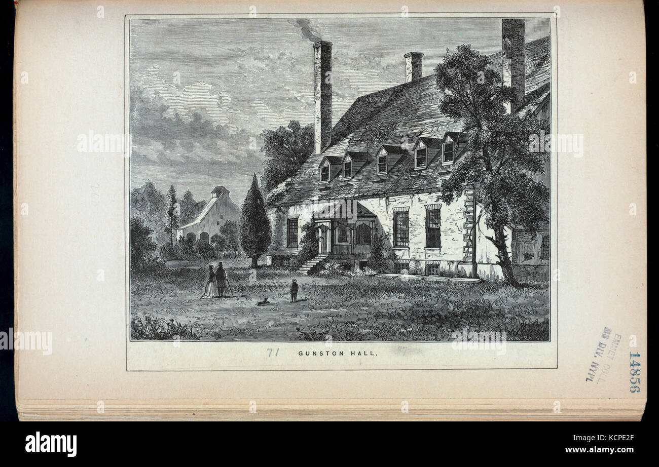 Gunston Hall (NYPL Hadès 256537 EM14856) Banque D'Images