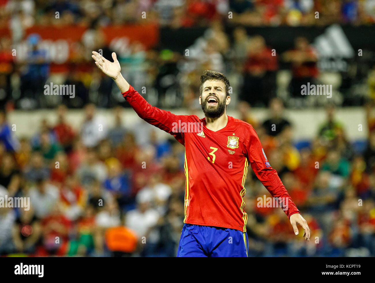 Alicante, Espagne. 6Th Oct, 2017. Fédération Européenne de la Coupe du Monde 2018 éliminatoires, 9 match entre l'Espagne et de l'Albanie à la Jose Rico Perez Stadium. © ABEL F. ROS/Alamy Live News Banque D'Images