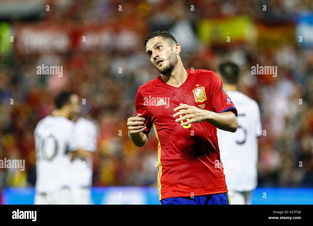 Alicante, Espagne. 6Th sep 2017.'qualificatifs de la coupe du monde de 2018, 9 match entre l'Espagne et de l'Albanie à la Jose rico perez stadium. crédit : abel f. ros/Alamy live news Banque D'Images