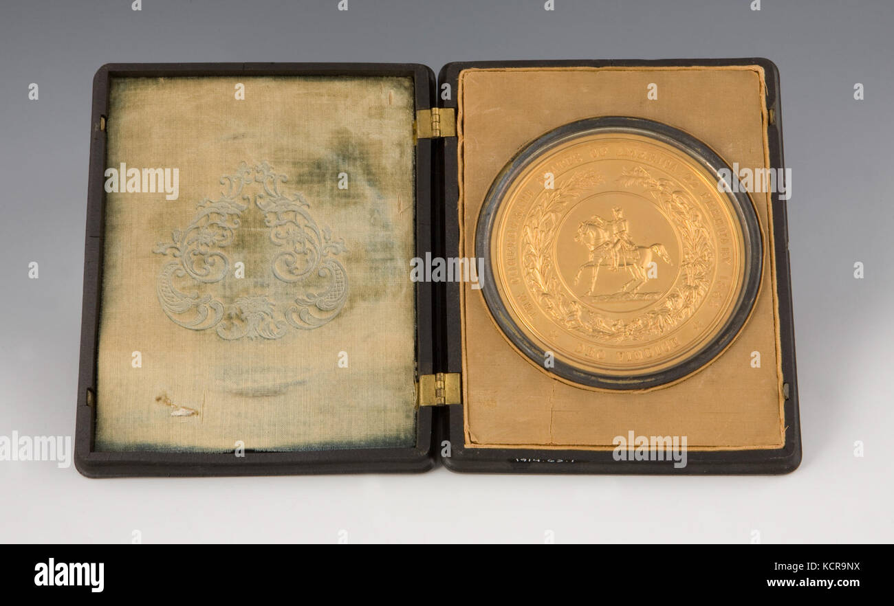 Roulement médaillon or le grand sceau de la Confédération, administré par le sénateur George G. Vest Banque D'Images